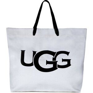 NWT UGG white canvas logo tote bag